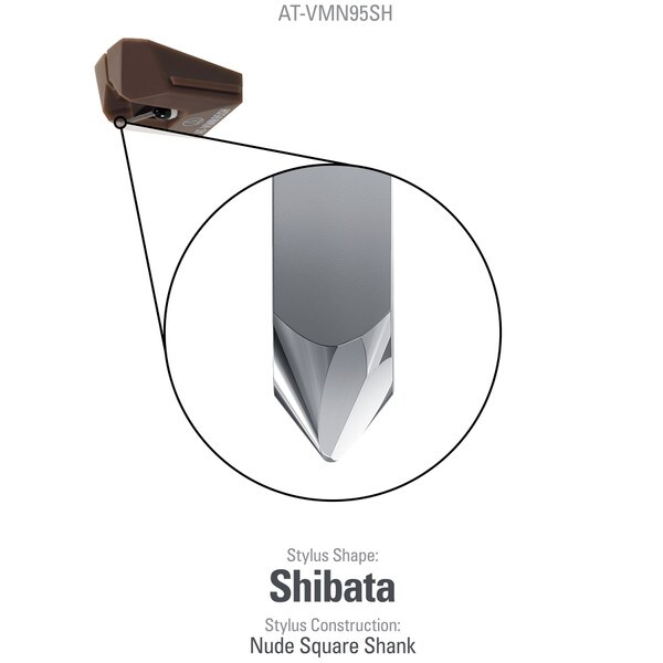 Main product image for Audio-Technica AT-VMN95SH Shibata Replacement Turnta240-5677